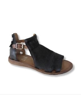 Miz Mooz New York Black & Brown Leather Fiona Sandals